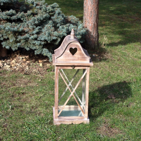 Dřevěná lucerna střední L 60cm