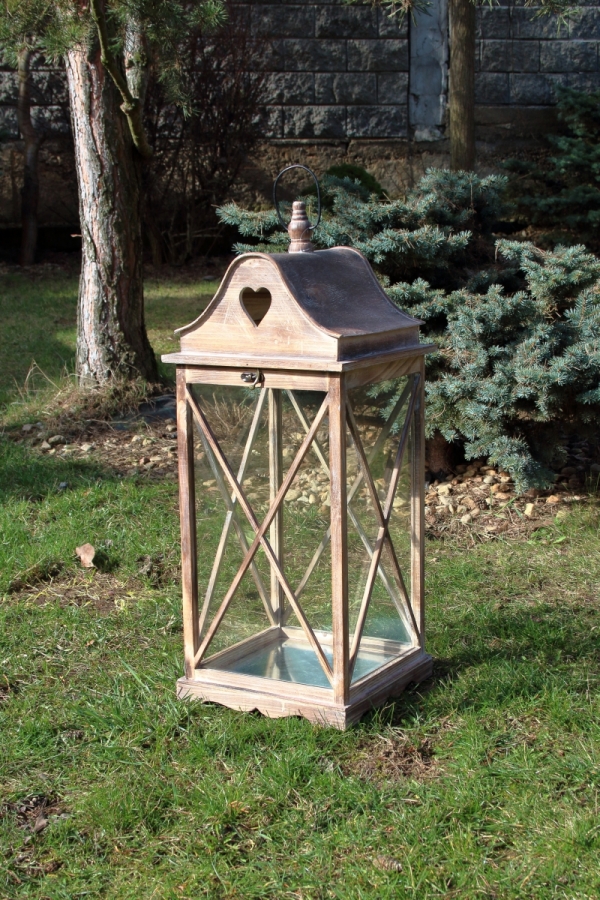 Dřevěná lucerna velká XL 80cm
