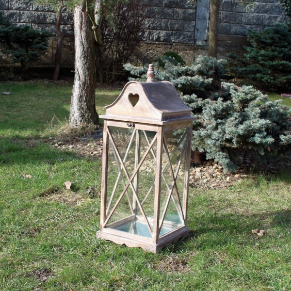 Dřevěná lucerna velká XL 80cm