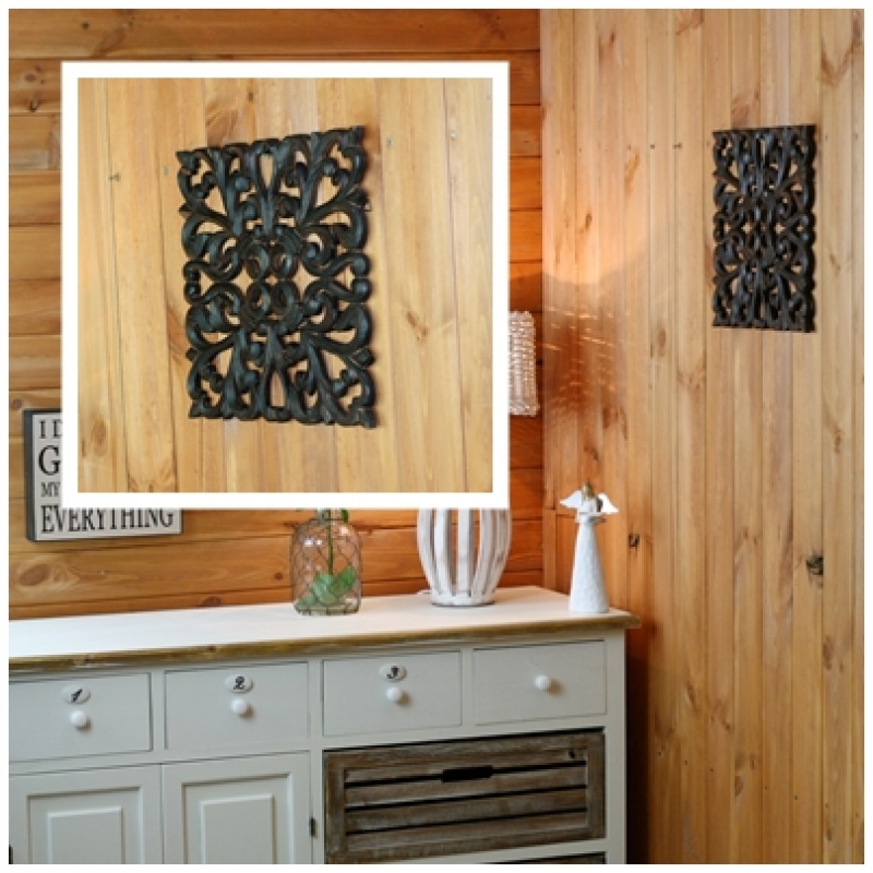 Dřevěná nástěnná dekorace 30x30cm