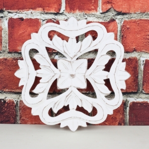 Dřevěná nástěnná dekorace květina 30x30cm