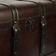 Dřevěná pirátská truhla 48x35x36cm