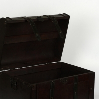 Dřevěná pirátská truhla 48x35x36cm