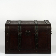 Dřevěná pirátská truhla 48x35x36cm