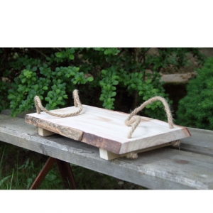 Dřevěná police na dekorace 45cm