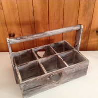 Dřevěná přepravka - květináč na bylinky 34x23x25cm