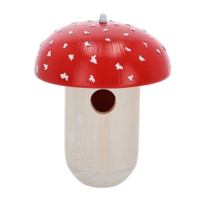 Dřevěná ptačí budka pro střízlíka – Muchomůrka 23 cm