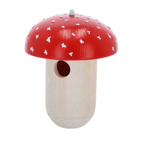 Dřevěná ptačí budka pro střízlíka – Muchomůrka 23 cm