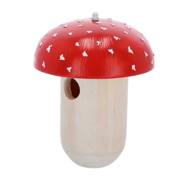 Dřevěná ptačí budka pro střízlíka – Muchomůrka 23 cm