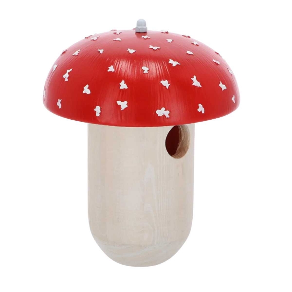 Dřevěná ptačí budka pro střízlíka – Muchomůrka 23 cm