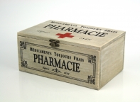 Dřevěná retro lékárnička Pharmacie 