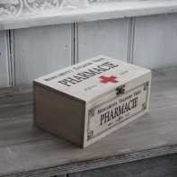 Dřevěná retro lékárnička Pharmacie 