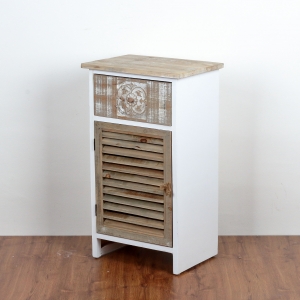 Dřevěná skříňka s šuplíkem s ornamentem 45x78x32cm