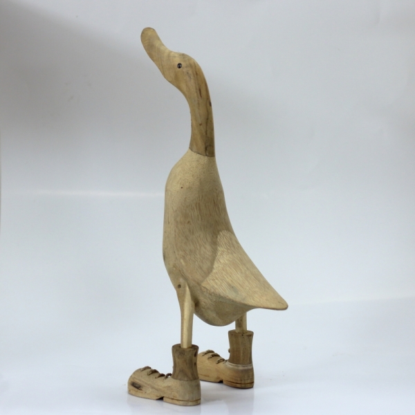 Dřevěná socha do zahrady kačena 47cm