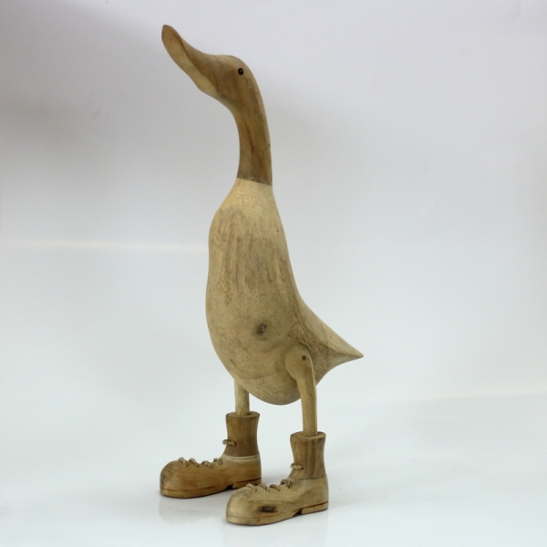 Dřevěná socha do zahrady kačena 47cm