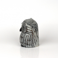 Dřevěná soška sova šedá 16cm