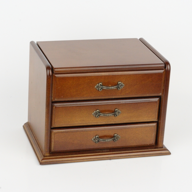 Dřevěná šperkovnice s šuplíky 20x14x15cm