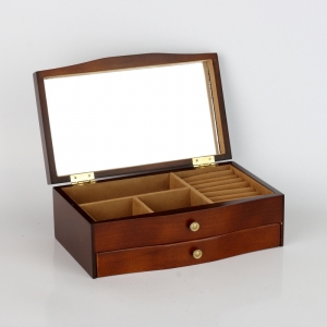 Dřevěná šperkovnice se zrcadlem 28x17x10cm