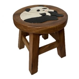 Dřevěná stolička Happy Panda