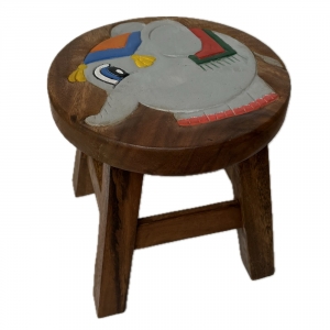 Dřevěná stolička kulatá  Elephant Kiddo 