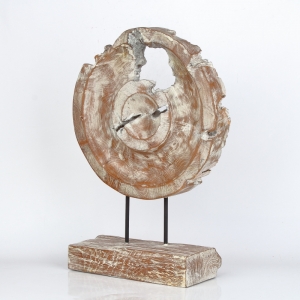 Dřevěná stolní dekorace s patinou kruh 45cm