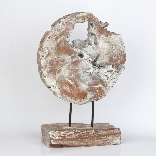Dřevěná stolní dekorace s patinou kruh 45cm