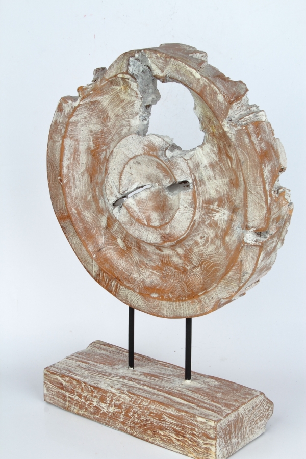 Dřevěná stolní dekorace s patinou kruh 45cm