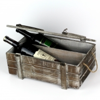 Dřevěná truhla na 2 láhve vína 