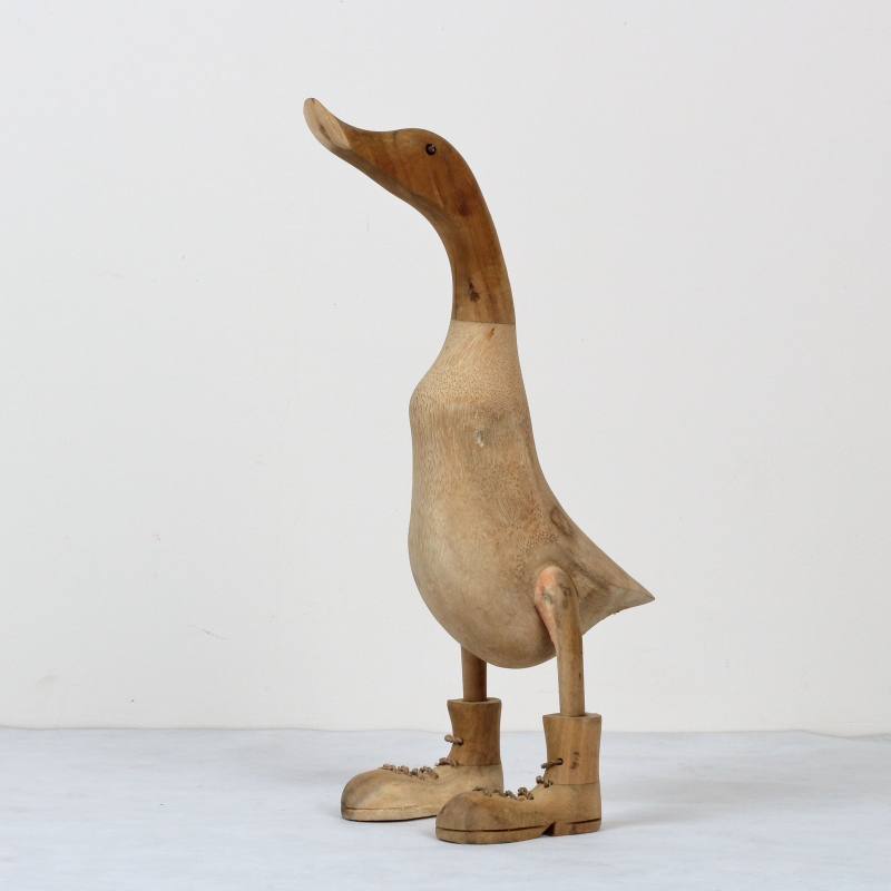 Dřevěná zahradní dekorace kachna 50cm