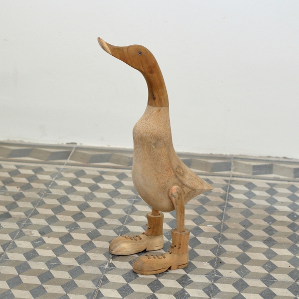 Dřevěná zahradní dekorace kachna 50cm