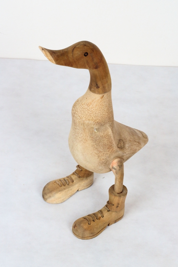 Dřevěná zahradní dekorace kachna 50cm