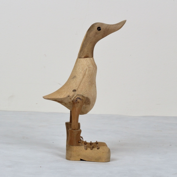 Dřevěná zahradní dekorace kachna hladká 25cm