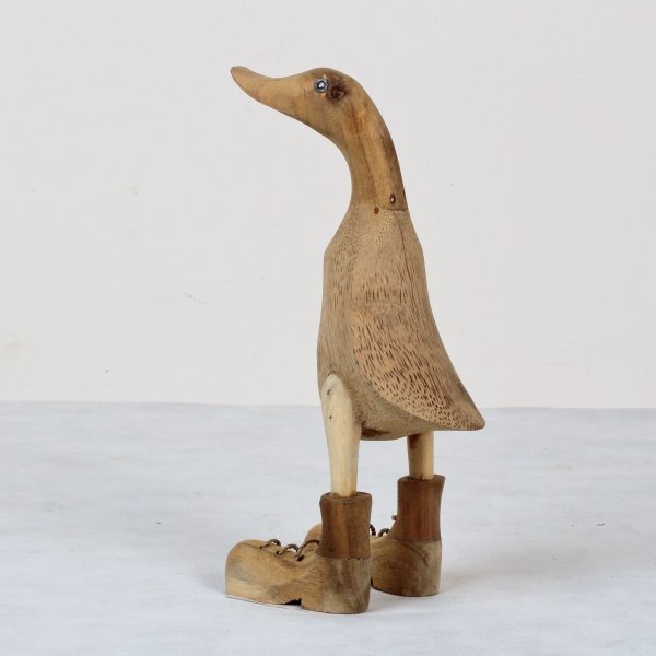 Dřevěná zahradní dekorace kachna hladká 25cm