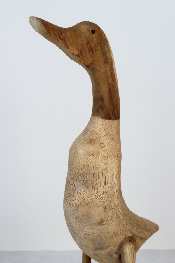Dřevěná zahradní dekorace kachna hladká 65cm