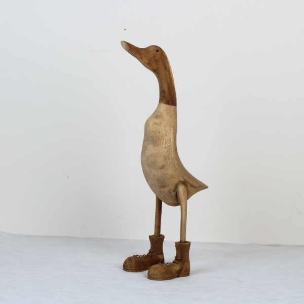 Dřevěná zahradní dekorace kachna hladká 65cm