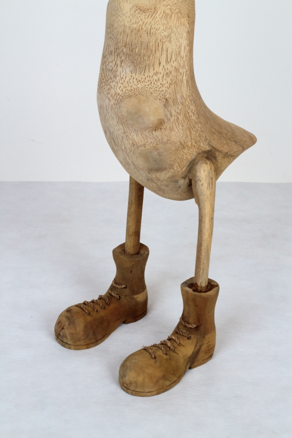 Dřevěná zahradní dekorace kachna hladká 65cm