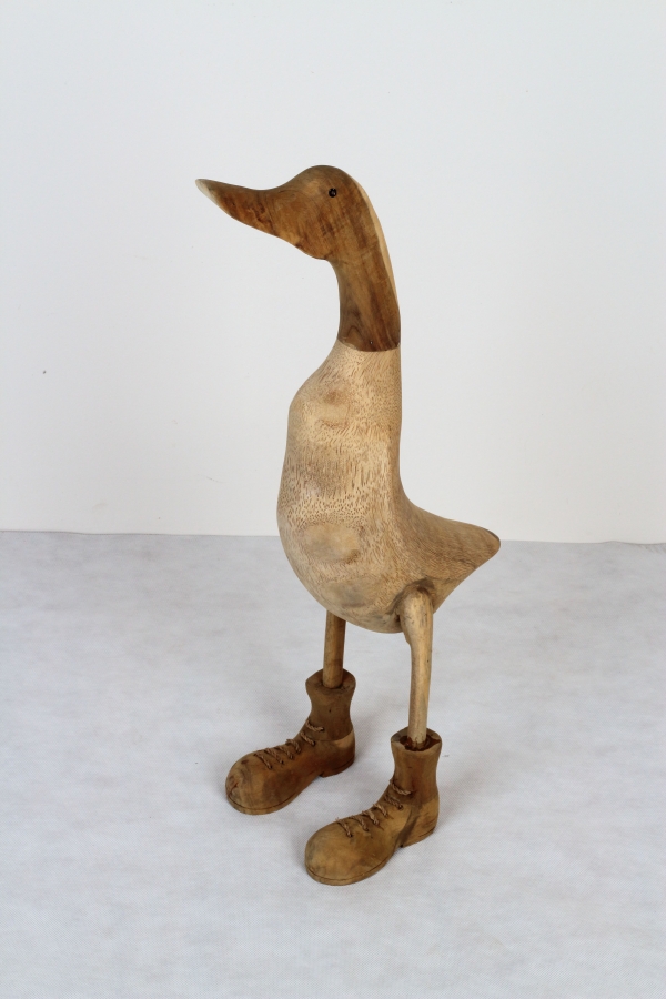 Dřevěná zahradní dekorace kachna hladká 65cm