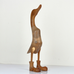 Dřevěná zahradní dekorace kachna velká lakovaná 68cm