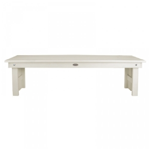 Dřevěná zahradní lavička bílá 151x43x30cm