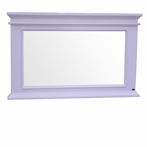 Dřevěné bílé zrcadlo 150x95cm