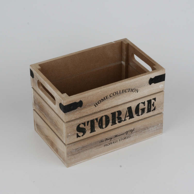 Dřevěné dekorační bedny STORAGE 2ks