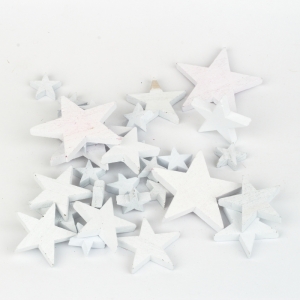 Dřevěné hvězdičky mix 30 ks