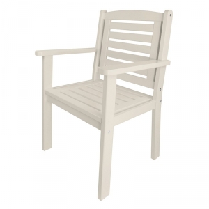 Dřevěné křeslo bílé 63x96x56cm