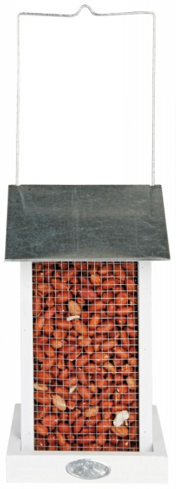 Dřevěné krmítko bílé 27,5cm