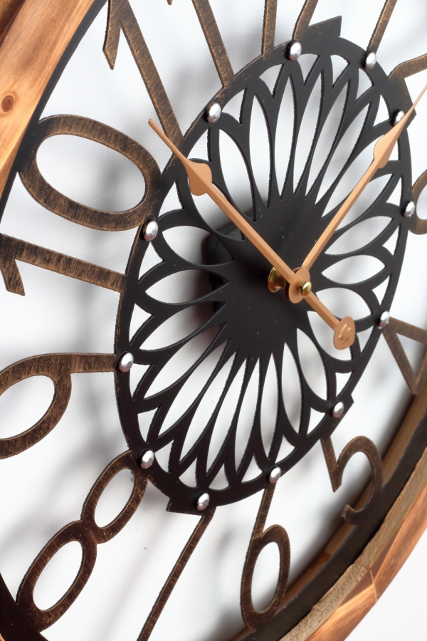 Dřevěné nástěnné hodiny 50cm 