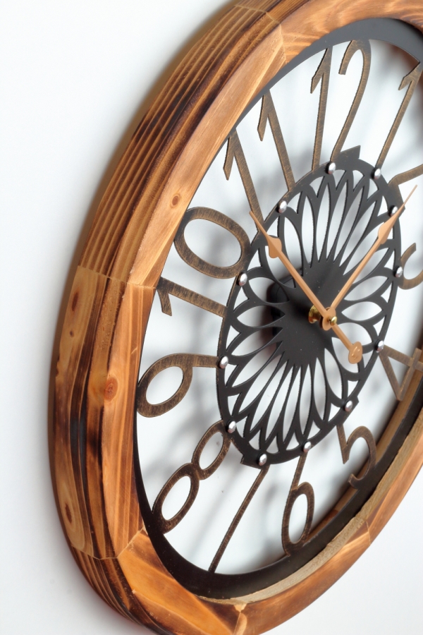 Dřevěné nástěnné hodiny 50cm 