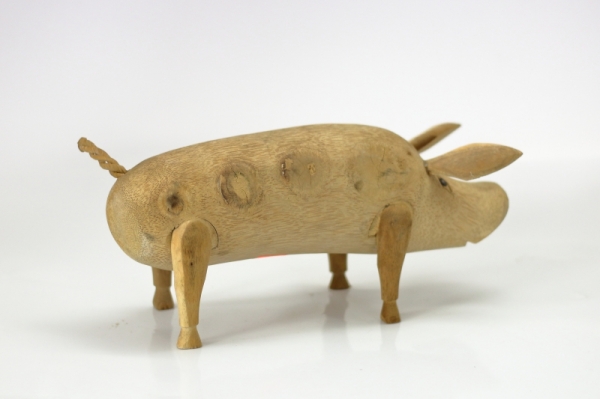Dřevěné prasátko NATURAL
