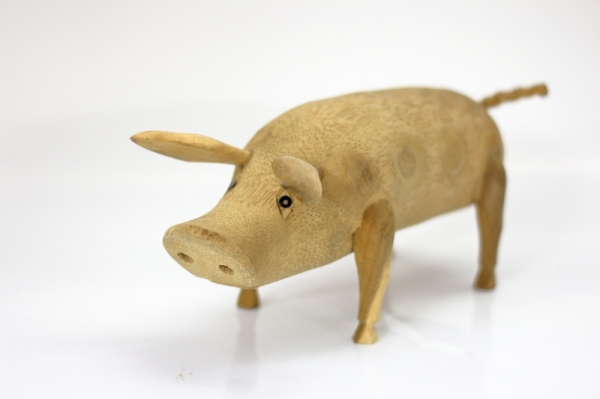 Dřevěné prasátko NATURAL