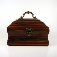 Dřevěné skládací retro hodiny 22cm