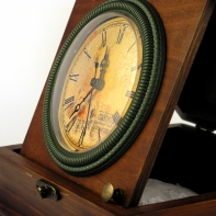 Dřevěné skládací retro hodiny 22cm